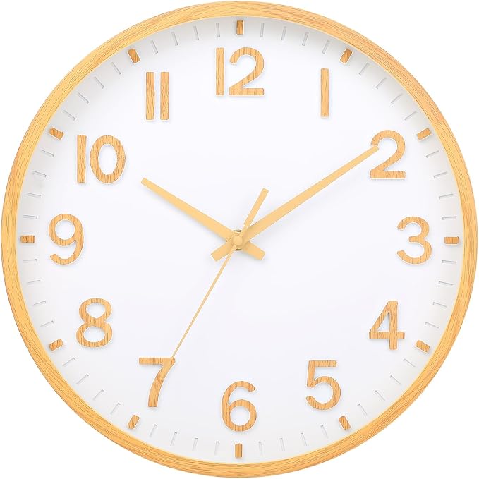 Wall Clocks Battery Operated 12 inch Modern Wall Clock, Silent Non Ticking Wall by Unknown