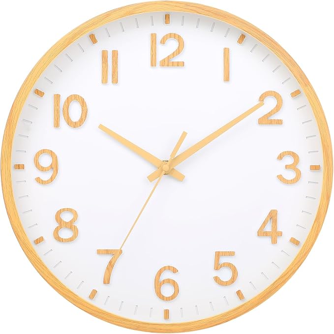 Wall Clocks Battery Operated 8 inch Modern Wall Clock, Silent Non Ticking Wall by Unknown