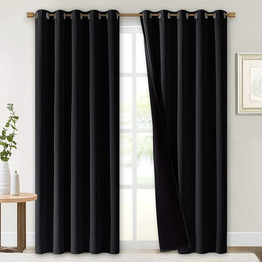 NICETOWN High-End Thermal Curtains, Full Blackout Curtains 84 inches Long by NICETOWN