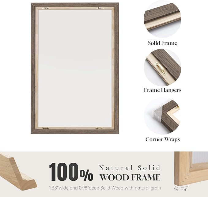 Framed Neutral Vintage Landscape Wall Art - Image 6