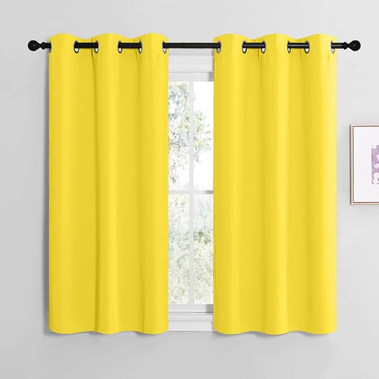 NICETOWN Bright Yellow Room Darkening Curtains by NICETOWN