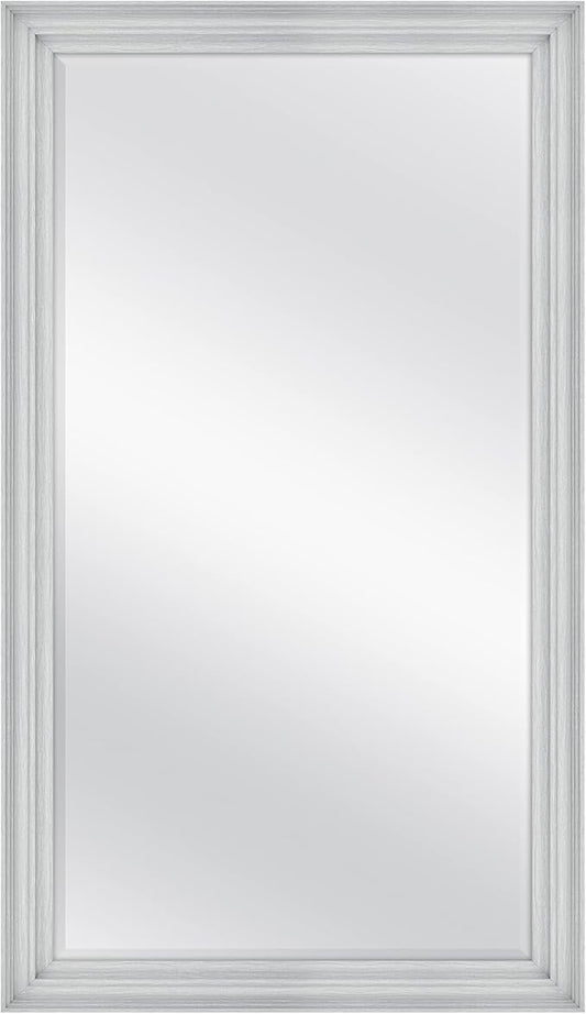 MCS Ezra 28.66x49.66 Large Wall Mirror, Vertical & Horizontal Wall Hanging by MCSIndustriesInc