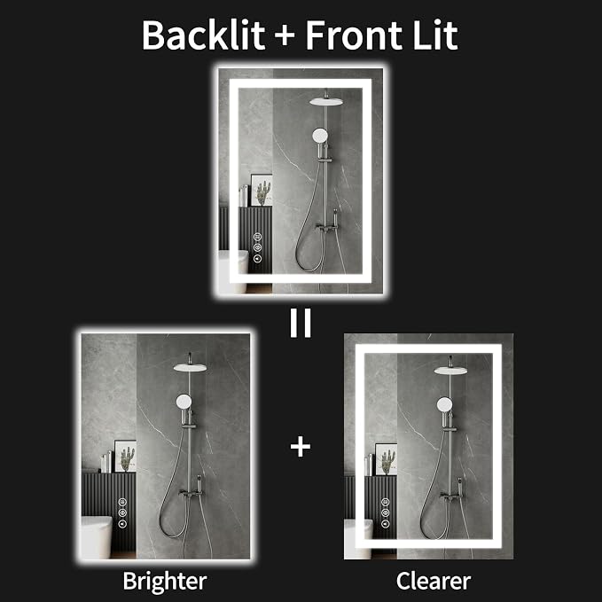 LED Bathroom Mirrors 38"x40" Bathroom Mirror - Image 2