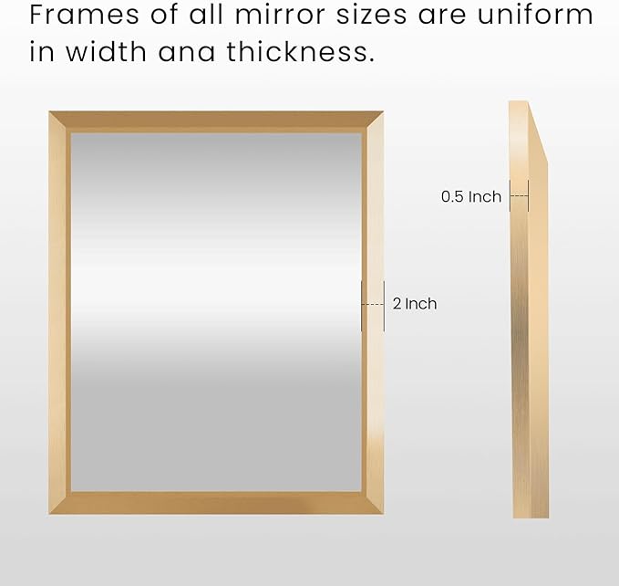Amorho 24x32 Inch Bathroom Mirror, Wall-Mounted Mirrors Perfect - Image 5