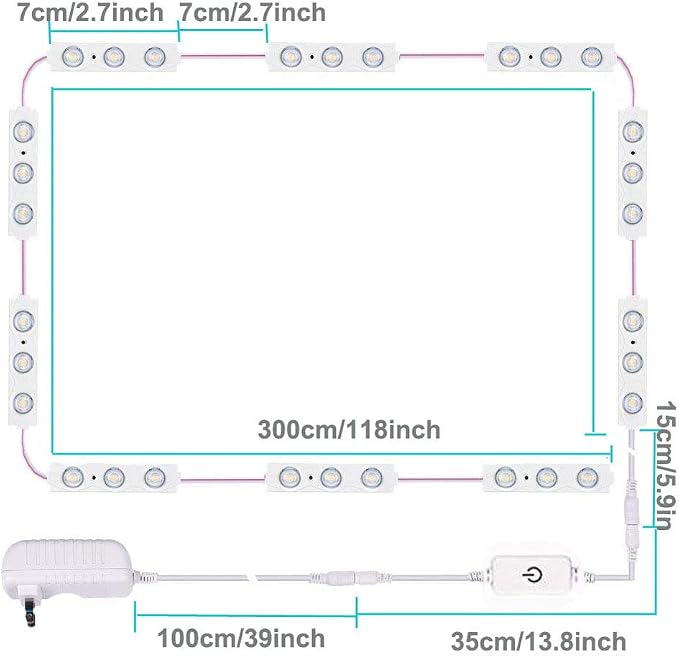 Led Vanity Mirror Lights, Hollywood Style Vanity Make Up Light, 10ft Ultra - Image 3
