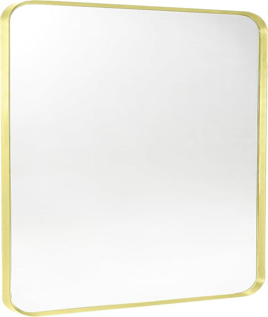 Gold Metal Framed Bathroom Mirror by Minuover