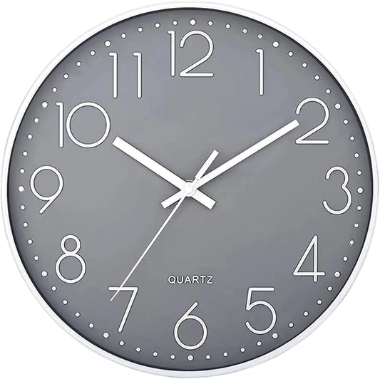 SIN&MI Wall Clock Silent & Non Ticking Modern Quartz Battery Operated Digital by SINMI