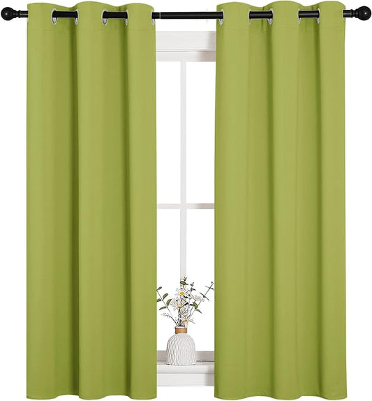 NICETOWN Green Blackout Curtains Window Panels, Window Treatment Thermal by NICETOWN