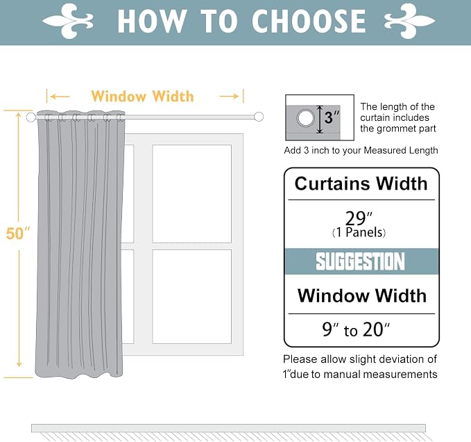 ChrisDowa Small Window Curtains 50 inches Long - Image 7