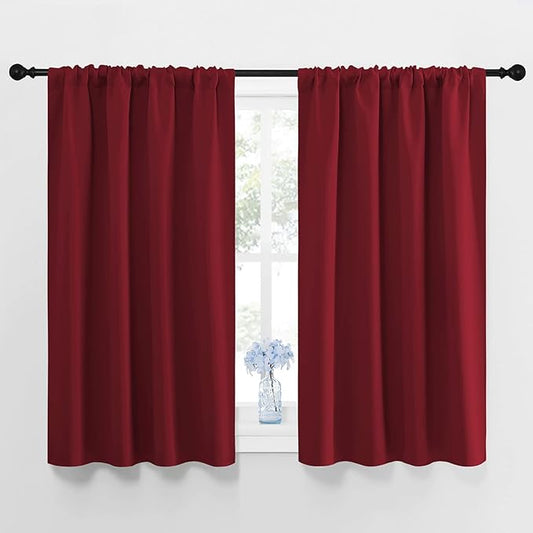 NICETOWN Burgundy Curtains Blackout Drape Panels by NICETOWN