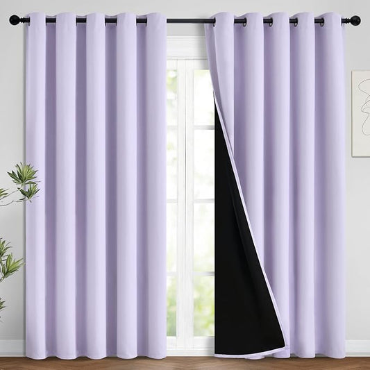 Yakamok 2 Thick Layers 100% Completely Blackout Window Curtains, Thermal by Yakamok