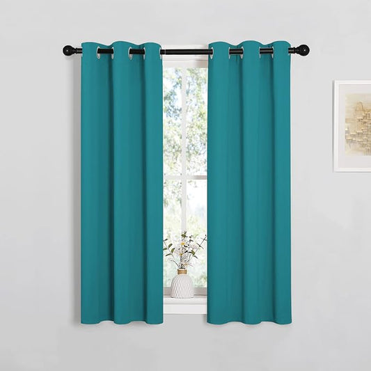 NICETOWN Room Darkening Curtains 45 inch Length 2 Panels, Thermal Insulated by NICETOWN