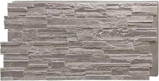 EverStone Cascade Faux Stone Panel, 48 5/8"W x 24 3/4"H x 1 1/4"D by EkenaMillwork