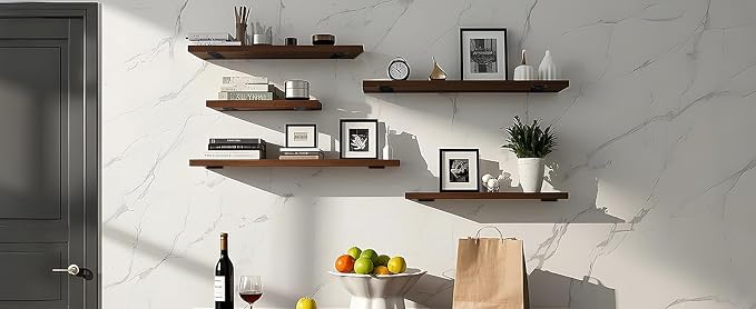 16 Pack - 8 inch Black Hidden L Shelf Bracket Iron Floating Shelf Brackets - Image 8