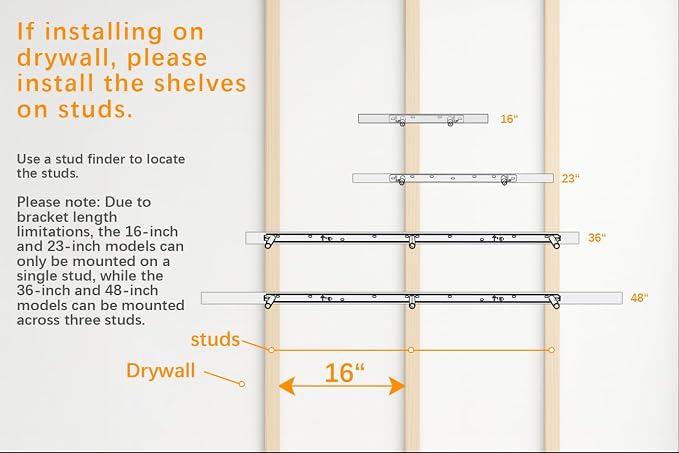 BAYKA White Floating Shelves for Wall, 36 Inches Long Wall Mounted Rustic Wood - Image 7