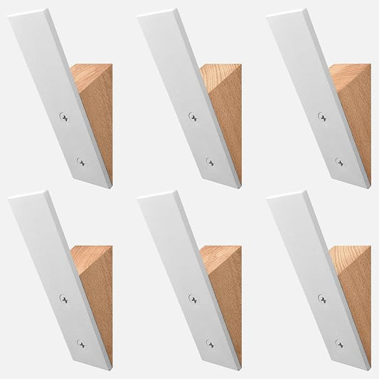 Homeforia Beech Wood Coat Hooks, High End Beech Wood & White Metal Wall Mounted by Homeforia