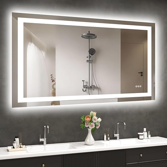 Hivone 48X32 LED Bathroom Mirror by Hivone