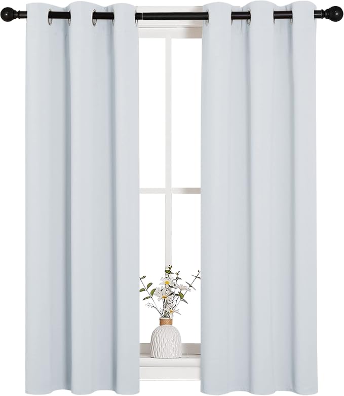 NICETOWN Room Darkening Draperies Curtains Panels, 2 Panels, 29 by 40, Window - Image 2