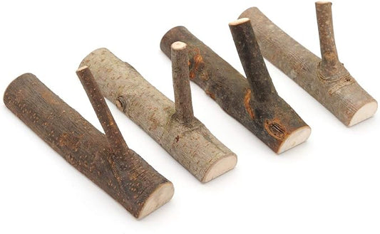 YANGQIHOME Pack of 4 Vintage Real Wood Tree Branch Wall Hook, Rustic Decorative by YANGQIHOME