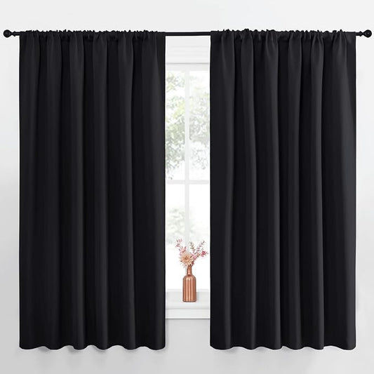 NICETOWN Black Blackout Curtain Blinds by NICETOWN