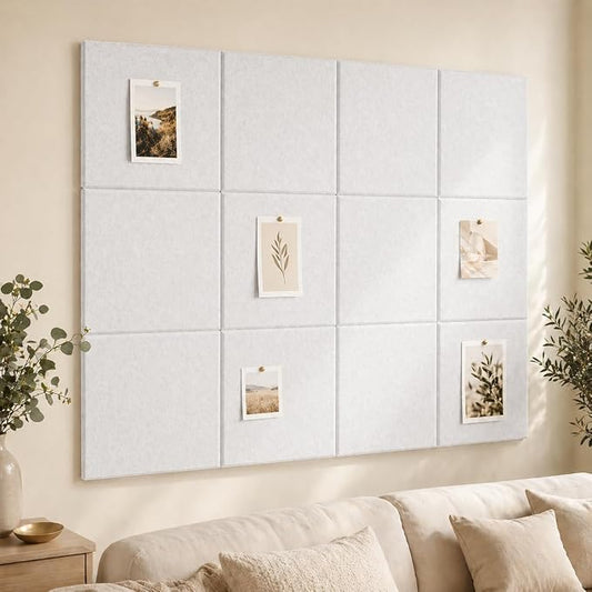 Large Cork Boards for Walls – 48" x 36" Self Adhesive Felt Wall Tiles by CreateYourIdealSpace