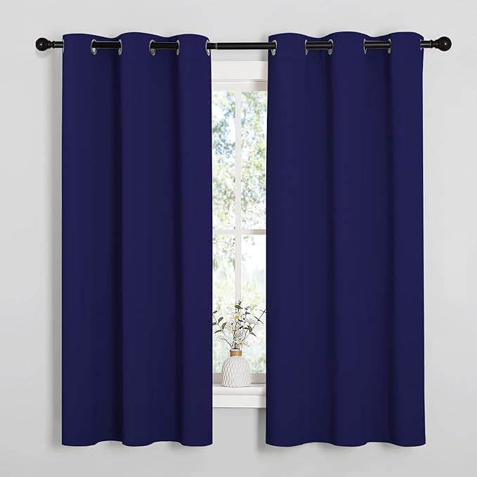 NICETOWN Navy Blue Blackout Curtains 68 inches Length by NICETOWN