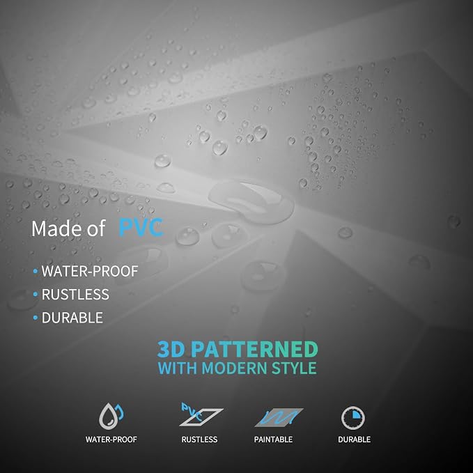 Art3d 3D Wall Panels 100 Pack, 11.8" x 11.8" PVC Wall Panels - Image 5