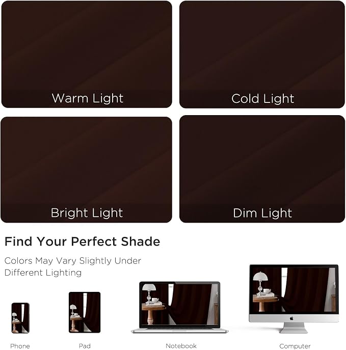 CUCRAF Blackout Curtains 96 inch Length 2 Panels Set, Rod Pocket Room Darkening - Image 4