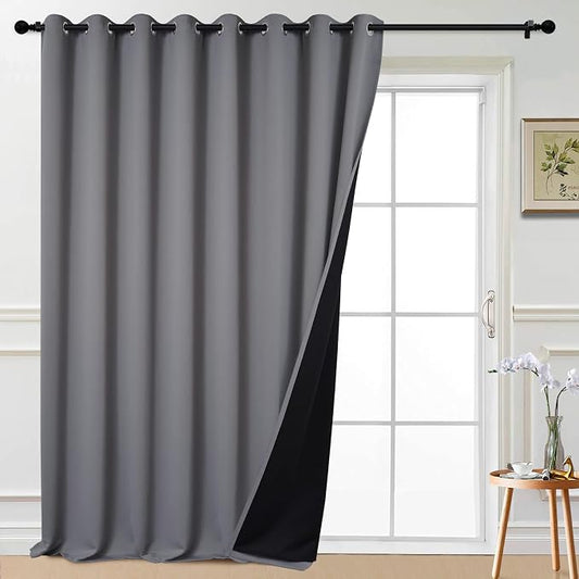 Yakamok 100% Blackout Thermal Insulated Grommet Curtains, Noise Reducing by Yakamok