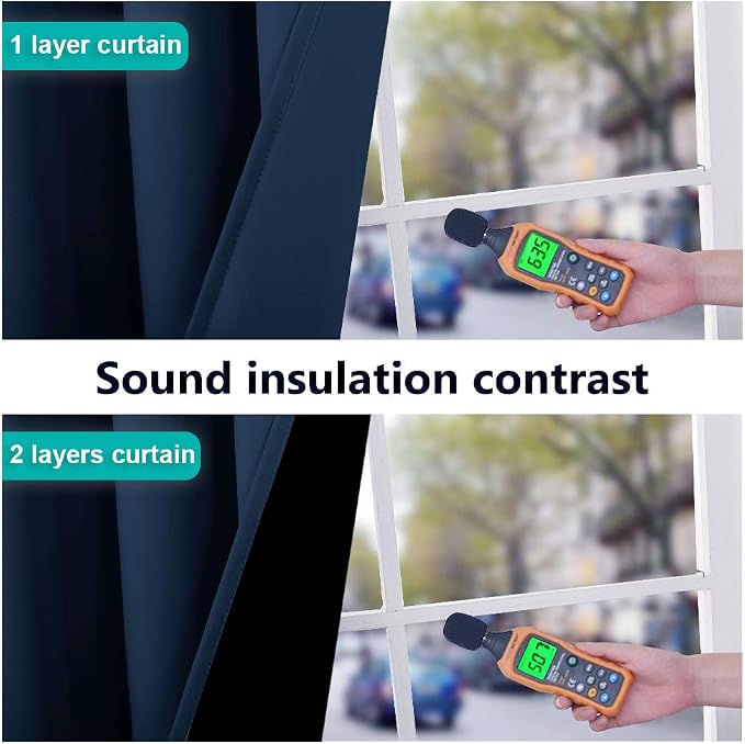 NICETOWN 100% Blackout Cold Blocking Curtain, Thermal Insulated & Energy - Image 3