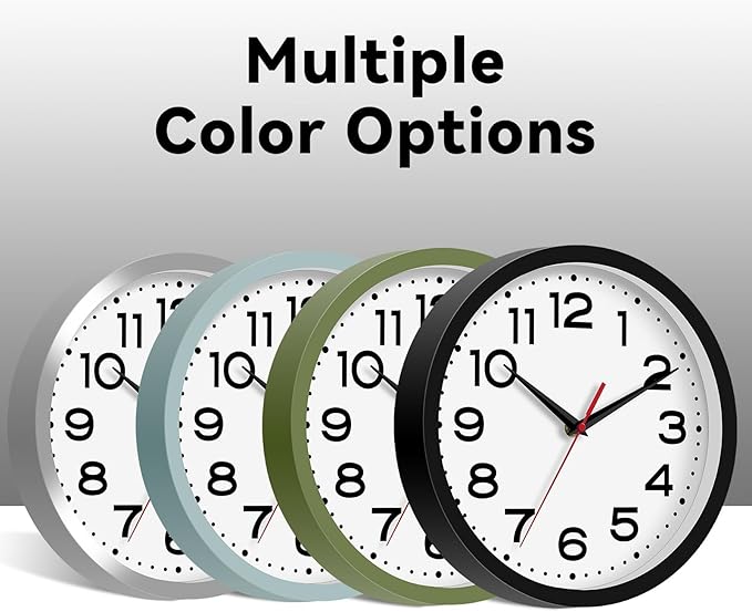 Roymnie Wall Clock Silent Non-Ticking Modern Clock Battery Operated 8 Inch - Image 5