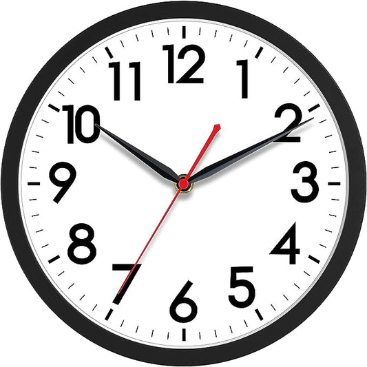 AKCISOT Wall Clock 10 Inch Silent Non-Ticking Modern Clocks Battery Operated by Akcisot