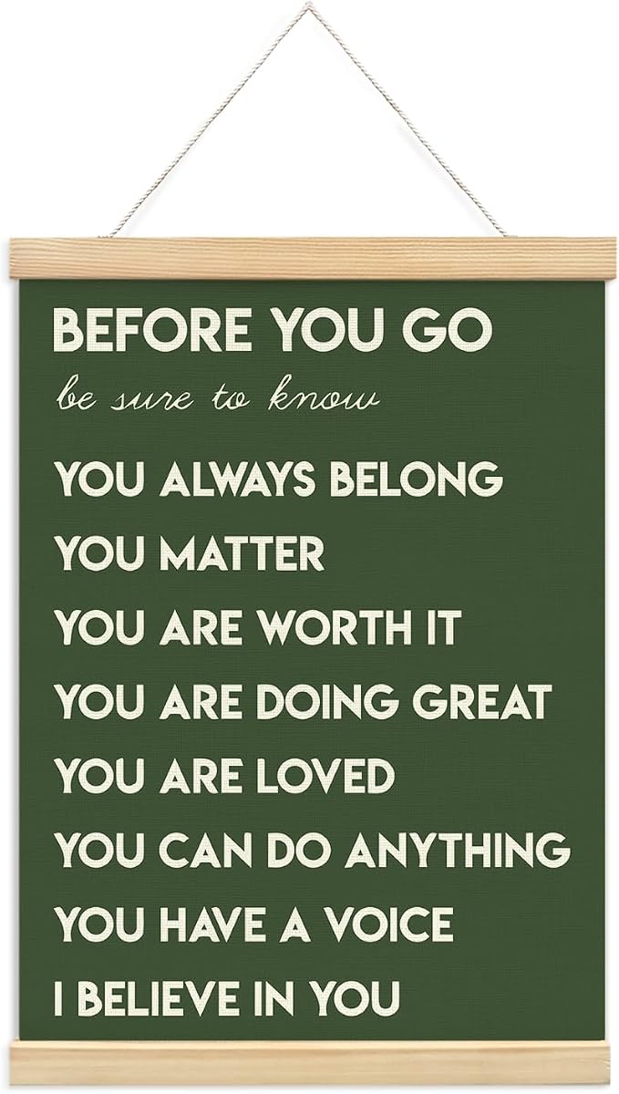 Mental Health Positive Inspirational Wall Art Decor, Therapist Office Signs by Unknown