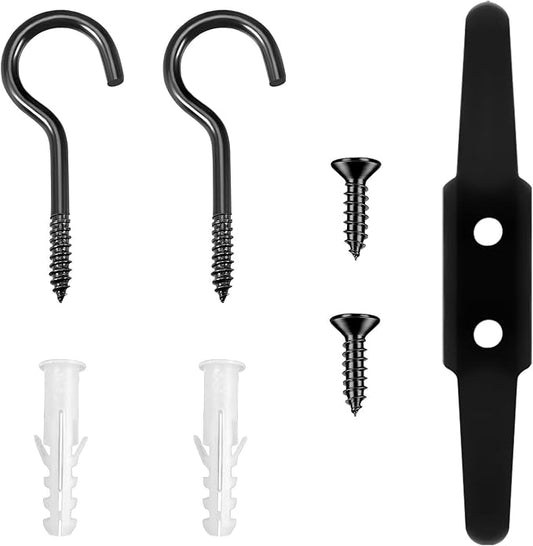 Bamboo Blind Screw Hooks Accessory Set, Window Decor Installation Kit by BAYUE