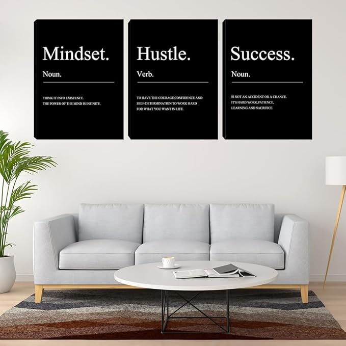 Motivational Wall Decor 3 Pieces Success Paintings Motivational Posters Prints - Image 4
