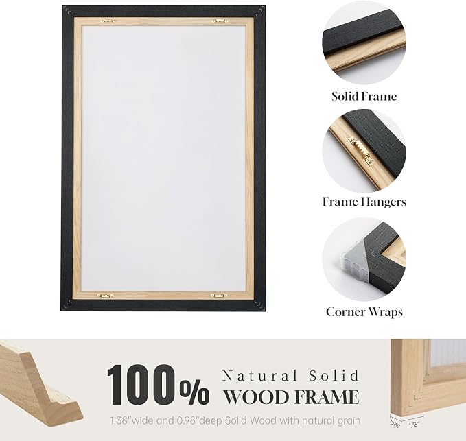 Large Framed Colorful Abstract Wall Art - Image 6