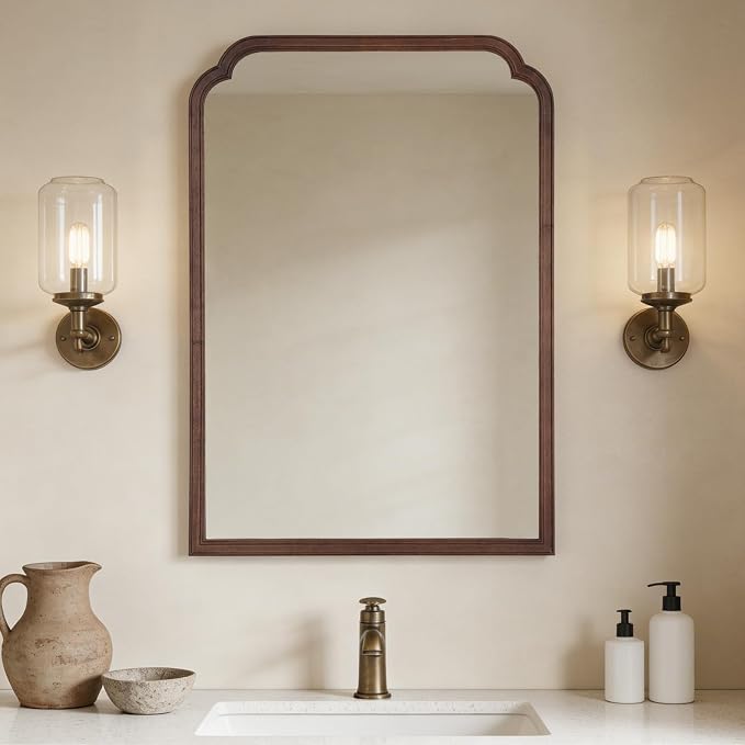 WallBeyond 28" x 40" Wood Bathroom Mirror by WallBeyond