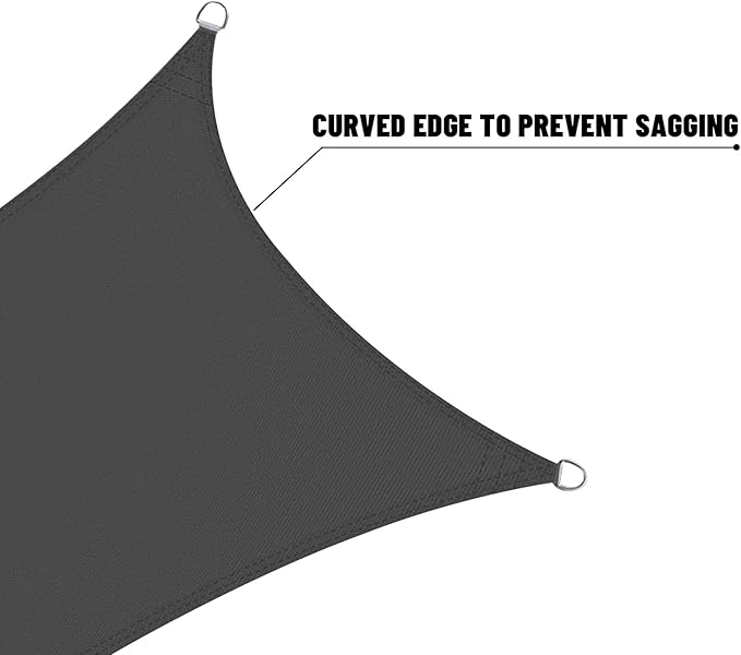 LOVE STORY Right Triangle 13'x13'x18.4' Waterproof Sun Shade Sail Canopy UV Block for Outdoor Patio Backyard Carport,Dark Grey(We Make Custom Size)