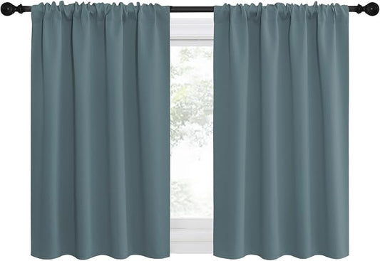 NICETOWN 2 Panels Blackout Curtains, Rod Pocket Thermal Insulated Drapes by NICETOWN