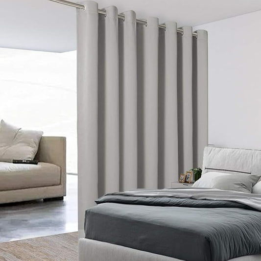 BONZER Room Divider Curtain Total Privacy Wall Extra Wide Grommet Room by Bonzer