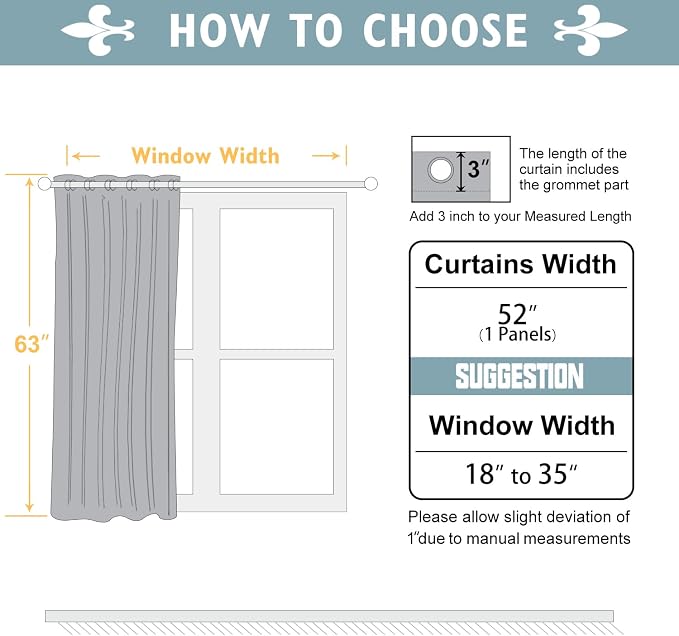 ChrisDowa Blackout Curtains 63 inches Long - Image 5