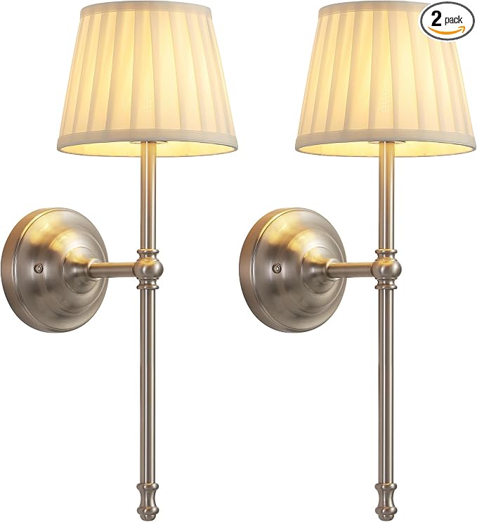 KDG Cordless Wall Sconces Set of 2, Small Wireless 5200mAh Rechargeable Battery by KDG