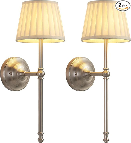 KDG Cordless Wall Sconces Set of 2, Small Wireless 5200mAh Rechargeable Battery by KDG