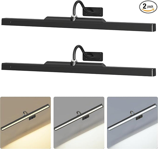 2 Pack Lights for Pictures on Wall Black by Craftersmark