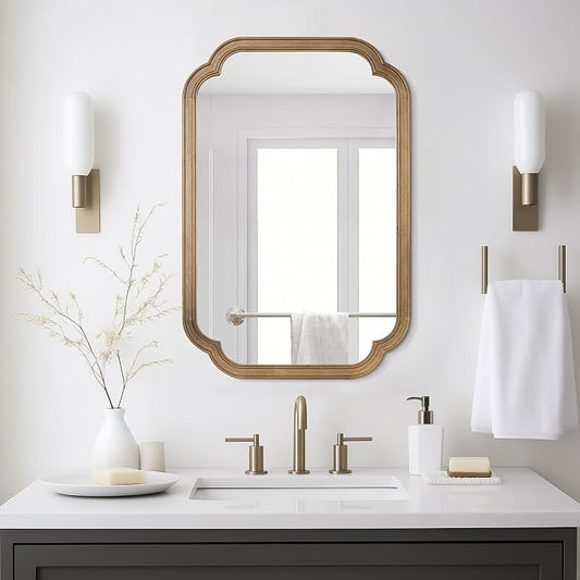 WallBeyond 20" x 30" Rounded Corner Arch Wall Mirror by WallBeyond