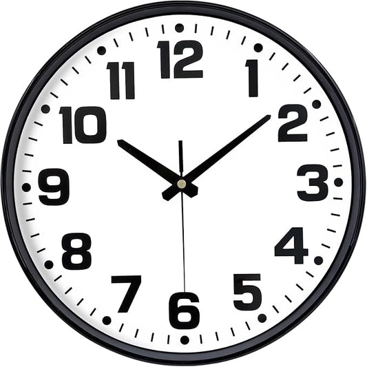 Modern Silent Wall Clock, 10inch Non-Ticking Analog Battery Operated Clock by MABPEDO