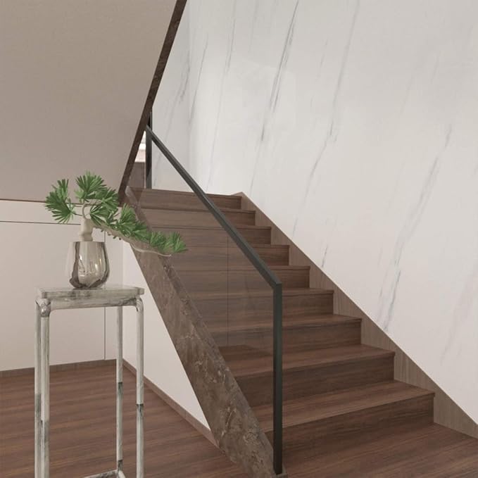 Large White Marble Granite Wallpaper Peel Stick Thicken 48x197inch Waterproof - Image 2