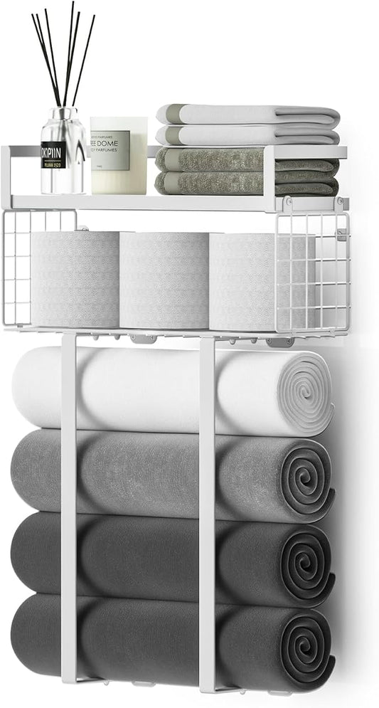 Towel Racks for Bathroom, Bathroom Shelf Over Toilet, Floating Shelves by XstydesDreamworks