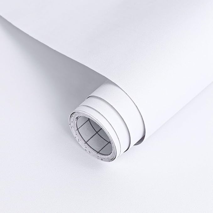 Arthome 23.6"x200" White Contact Paper, Peel and Stick Matte Wallpaper by ArthomeWALLDECOR