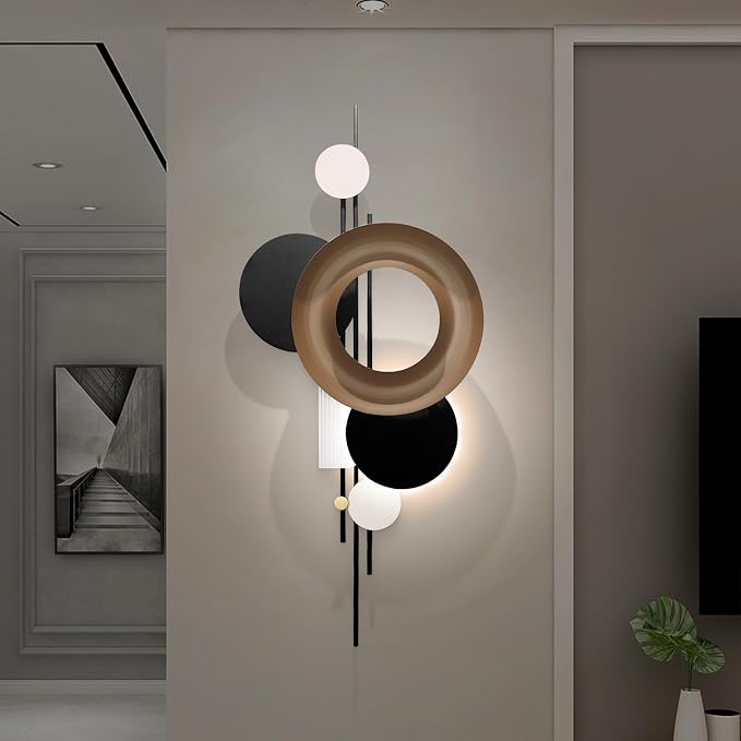 HEBOIX Large 3D Wall Art with Led Lights Luminescence，Metal Wall Art - Image 8